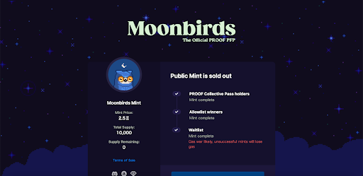 Moonbirds（ムーンバーズ）とは